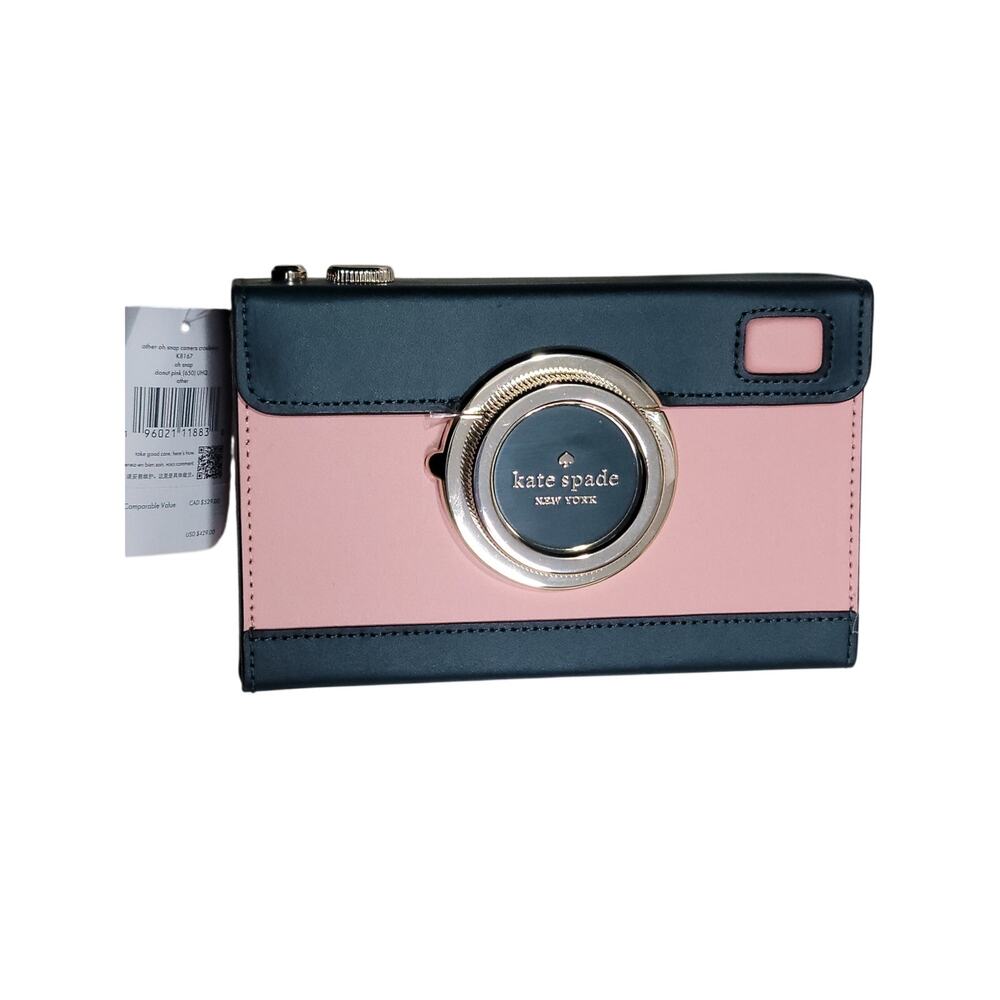 Kate Spade Oh Snap Camera Crossbody donut pink